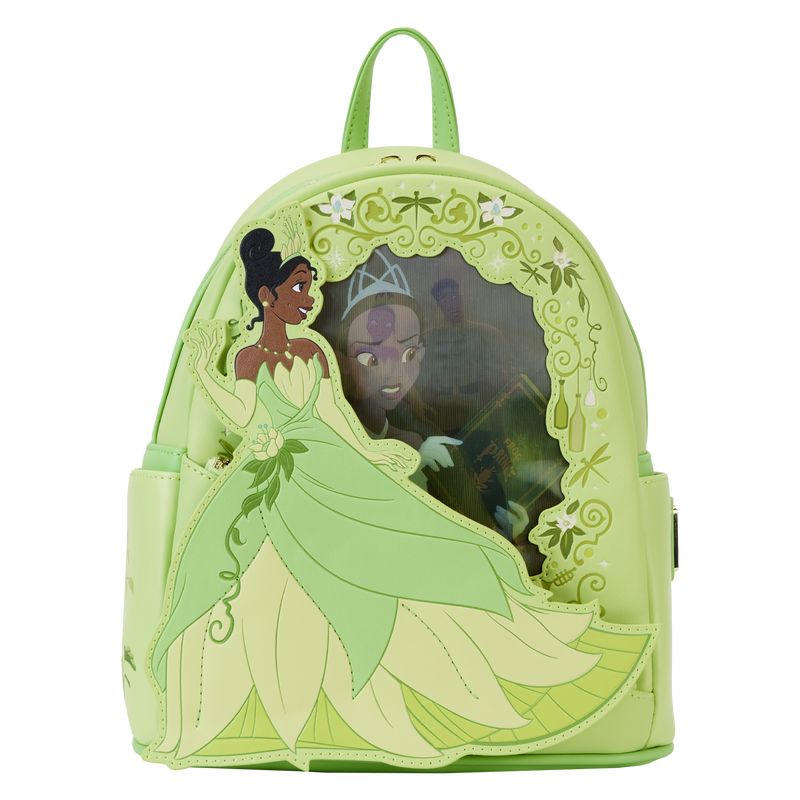 LOUNGEFLY BACKPACK DISNEY PRINCESS & THE FROG LENTICULAR – The