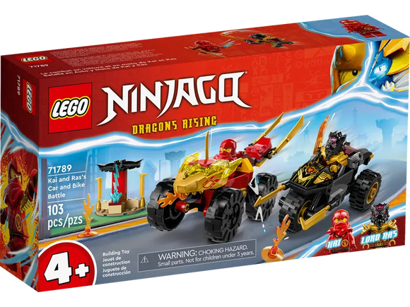 LEGO 4+ NINJAGO KAI & RAES CAR & BATTLE BIKE