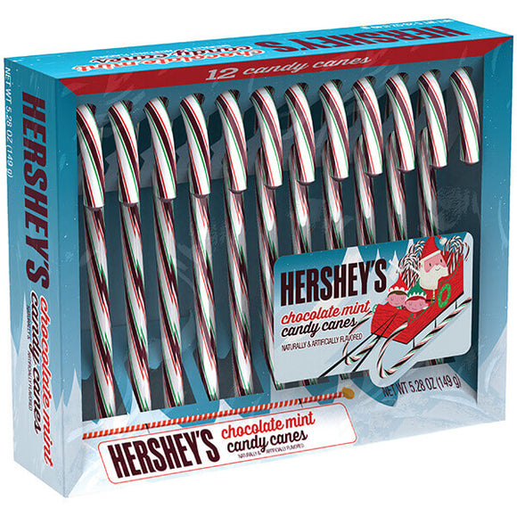 HERSHEY CHRISTMAS CHOCOLATE MINT CANDY CANES