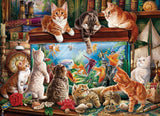 PZ 1000 EG CATS BY THE AQUARIUM
