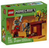 LEGO MC THE NETHER LAVA BATTLE