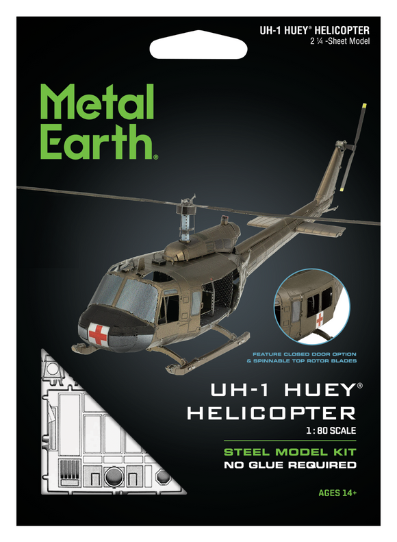 METAL EARTH MILITARY HELICOPTER UH-1 HUEY