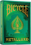 BICYCLE CARDS METALLUXE GREEN
