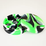 MDG DICE CASE SILICONE ROUND GREEN BLACK WHITE