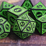 FBG DICE 7PC MAGIC FLAME GREEN