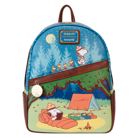 LOUNGEFLY BACKPACK PEANUTS BEAGLE SCOUTS 50TH ANN BAG