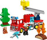 LEGO DUPLO FIRE TRUCK W/ HOSE AND FIREFIGHTER