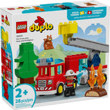 LEGO DUPLO FIRE TRUCK W/ HOSE AND FIREFIGHTER