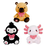 FIESTA SITTING ANIMALS W/ PINK BOW 9.5" ASST