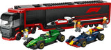 LEGO CITY F1 TRUCK W/ RB20 & AMR24 F1 CARS