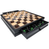 CHESS CHECKERS 15" WITH STORAGE