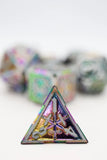 FBG DICE 7PC METAL CROSSED SWORDS: HOLOGRAPHIC