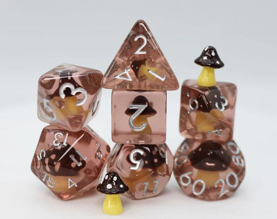 FBG DICE 7PC COFFEE MUSHROOM