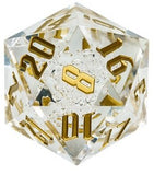 FBG DICE D20 55MM TITAN SHARP EDGE BUBBLES