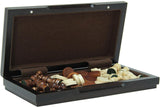 WE CHESS CHECKERS 8.5" 2IN1 WALNUT