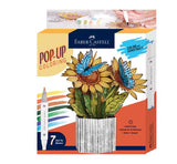FABERC POP UP COLORING SUNFLOWERS AND BUTTERFLIES