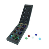 GM FOLDING MANCALA DARK STAIN 8.5" AFRICAN STONE