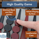X GM BACKGAMMON 18" BURGANDY