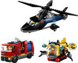 LEGO CITY HELICOPTER FIRE TRUCK & SUBMARINE REMIX