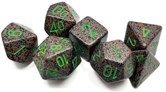 CHESSEX DICE 7PC SPECKLED BROWN EARTH