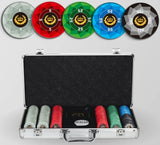 POKER CHIPS 300PC CERAMIC LAUREL CROWN 10 GRAM
