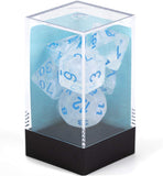 CHESSEX DICE 7PC BOREALIS ICICLE LIGHT BLUE LUMINARY