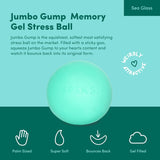 SPEKS GUMP JUMBO SEA GLASS GREEN STRESS BALL