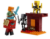 LEGO MC THE NETHER LAVA BATTLE