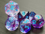 CHESSEX DICE 7PC NEBULA NOCTURNAL BLUE LUMINARY