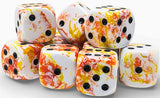 CHESSEX DICE 12D6 SUNRISE BLACK WHITE