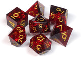 1985G VHS DICE 7PC SHARP EDGE RUBY RED