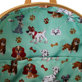 LOUNGEFLY BACKPACK DISNEY I HEART DOGS LENTICULAR