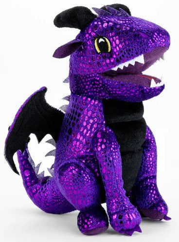 PLUSH DICE BAG PURPLE DRAGON