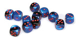 CHESSEX DICE 12D6 GEMINI BLACK STARLIGHT RED