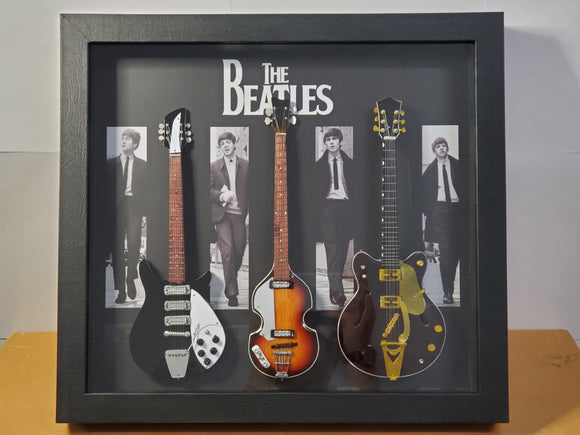 MINI GUITARS SHADOW BOX BIG40 BEATLES 6