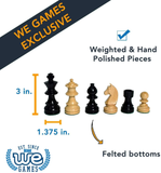 CHESS CHECKERS 15" WITH STORAGE