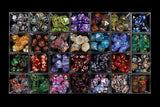 1985G MYSTERY DICE 7PC PLASTIC SHARP EDGE SET