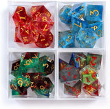 1985G MYSTERY DICE 7PC PLASTIC SHARP EDGE SET