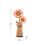 DIY MINI FLOWER KIT GERBERA DAISY ORANGE