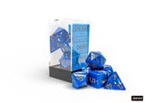 CHESSEX DICE 7PC BRUSH WAVEBREAK GOLD BLUE