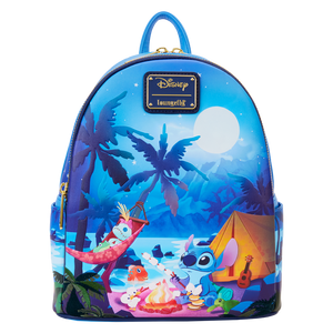 LOUNGEFLY BACKPACK DISNEY STITCH CAMPING CUTIES