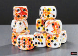 CHESSEX DICE 12D6 SUNRISE BLACK WHITE