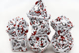 FBG DICE 7PC METAL HOLLOW BLOOD BONES