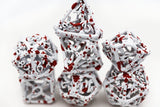FBG DICE 7PC METAL HOLLOW BLOOD BONES