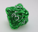 FBG DICE 7PC METAL MIND EATER GREEN