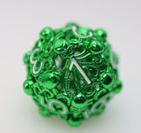 FBG DICE 7PC METAL MIND EATER GREEN