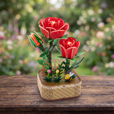 DIY MINI FLOWER KIT RED ROSES WITH LIGHTS