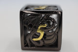 FBG DICE 7PC METAL HOLLOW DRAGON ESSENCE: NIGHT