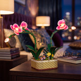 DIY MINI FLOWER KIT PURPLE ORCHID WITH LIGHTS