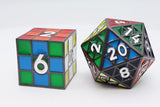 FBG DICE 8PC METAL PUZZLE CUBE MIDNIGHT